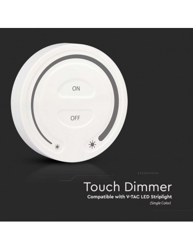 2919-Telecomando Interruttore Touch RF GHz per Controller Strip LED Monocolore  Zona Colore Bianco-5