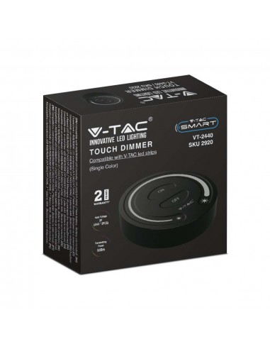 2920-Telecomando Interruttore Touch RF GHz per Controller Strip LED Monocolore  Zona Colore Nero-2