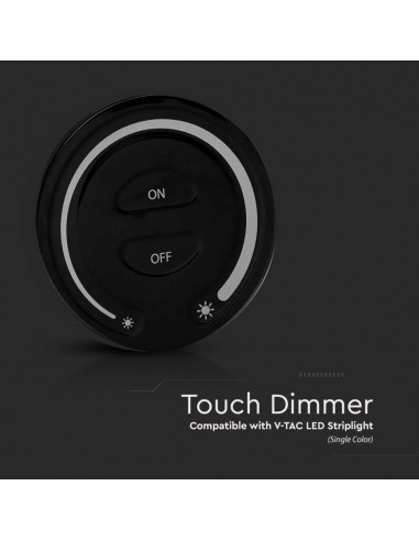 2920-Telecomando Interruttore Touch RF GHz per Controller Strip LED Monocolore  Zona Colore Nero-5