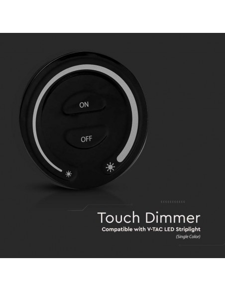2920-Telecomando Interruttore Touch RF GHz per Controller Strip LED Monocolore  Zona Colore Nero-5