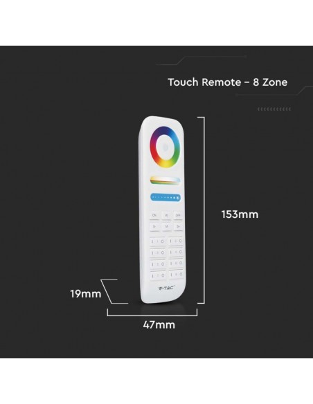2921-Telecomando Touch RF GHz per Controller Strip LED CCT RGB RGBW RGBCCT  Zone Colore Bianco-3