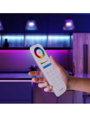 2921-Telecomando Touch RF GHz per Controller Strip LED CCT RGB RGBW RGBCCT  Zone Colore Bianco-4