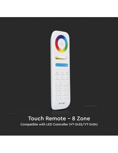 2921-Telecomando Touch RF GHz per Controller Strip LED CCT RGB RGBW RGBCCT  Zone Colore Bianco-5