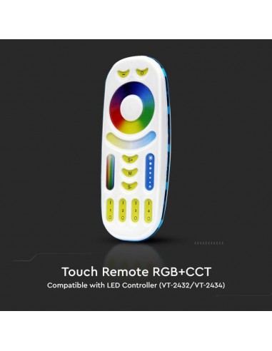 2922-Telecomando Touch RF GHz per Controller Strip LED CCT RGB RGBW RGBCCT  Zone Colore Bianco-5
