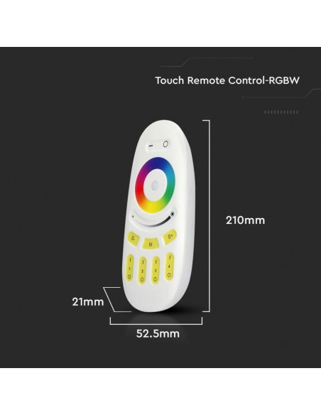 2923-Telecomando Touch RF GHz per Controller Strip LED RGBW  Zone Colore Bianco-3
