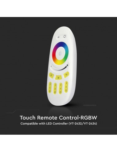 2923-Telecomando Touch RF GHz per Controller Strip LED RGBW  Zone Colore Bianco-5