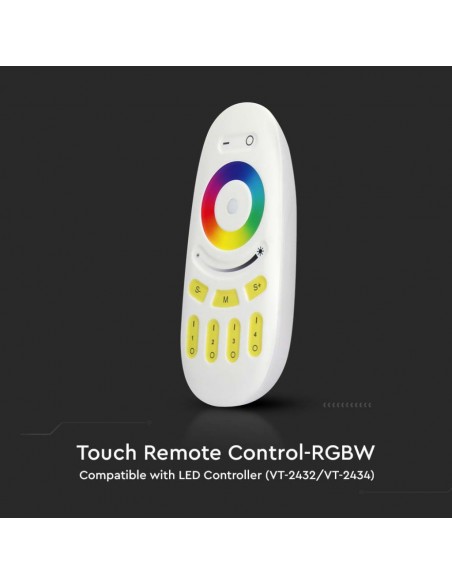 2923-Telecomando Touch RF GHz per Controller Strip LED RGBW  Zone Colore Bianco-5