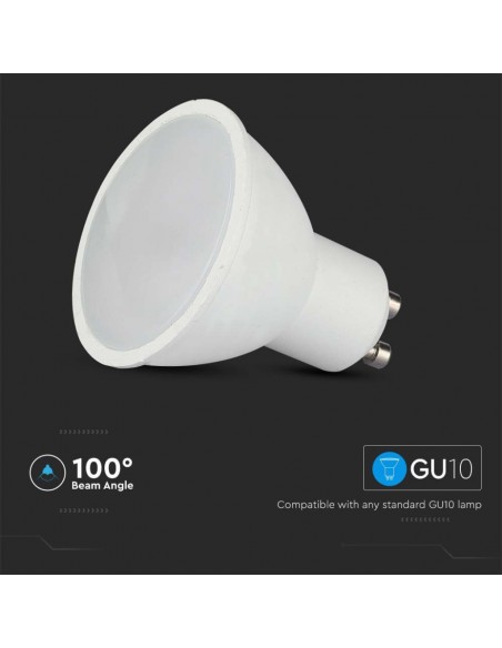 Faretto Smart LED GU10 5.5W Satinato RF Controller con Telecomando 24 Tasti RGB+3000K Dimmerabile