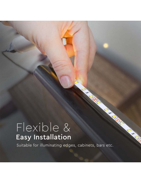 Strip LED SMD4040 8W/m 5m 60 LED/m 6500K 12V IP20 8mm