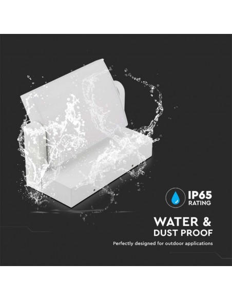 Lampada LED da Muro Rettangolare 17W 120LM/W Bianco Ruotabile 3000K IP65