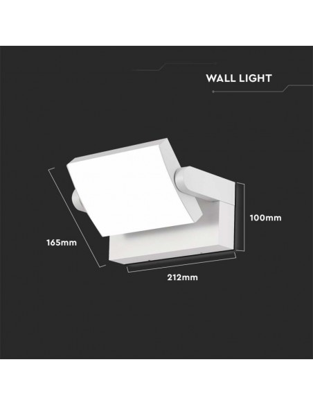 2935-Lampada LED da Muro Rettangolare  LM/W Colore Bianco Ruotabile  -3