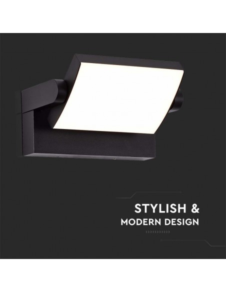 2936-Lampada LED da Muro Rettangolare  LM/W Colore Nero Ruotabile  -6