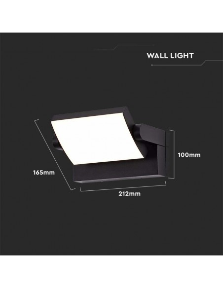 2937-Lampada LED da Muro Rettangolare  LM/W Colore Nero Ruotabile  -3