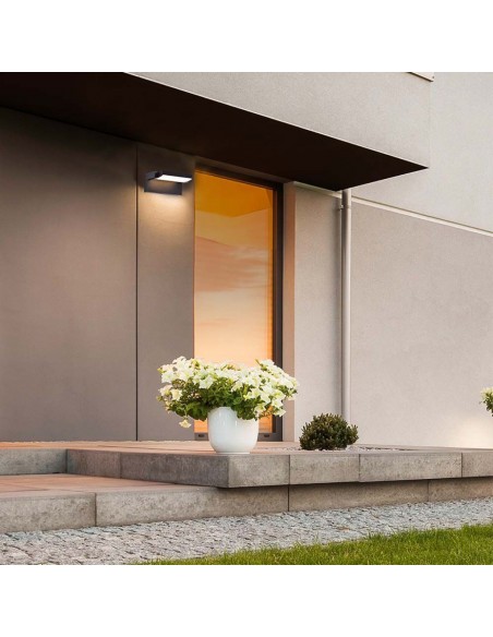 2937-Lampada LED da Muro Rettangolare  LM/W Colore Nero Ruotabile  -4