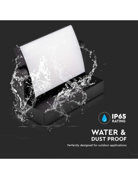 Lampada LED da Muro Rettangolare 17W 120LM/W Nero Ruotabile 4000K IP65