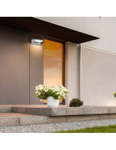 2939-Lampada LED da Muro Rettangolare  LM/W Con Sensore PIR Colore Bianco Ruotabile  -4
