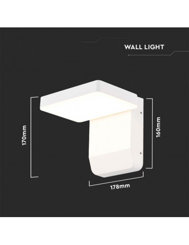 2942-Lampada LED da Muro Quadrata  LM/W Colore Bianco  -3