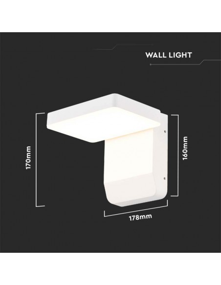 2942-Lampada LED da Muro Quadrata  LM/W Colore Bianco  -3