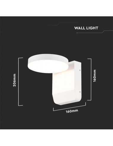 2951-Lampada LED da Muro Rotonda  LM/W Colore Bianco  -3
