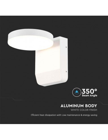 2951-Lampada LED da Muro Rotonda  LM/W Colore Bianco  -7