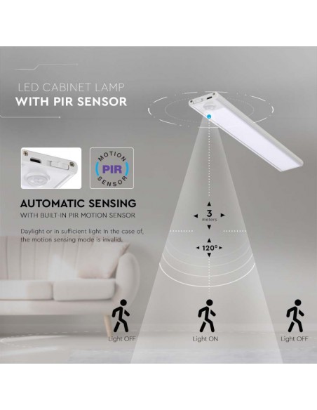 2969-Lampada LED da Armadio ricaricabile Micro-USB -6