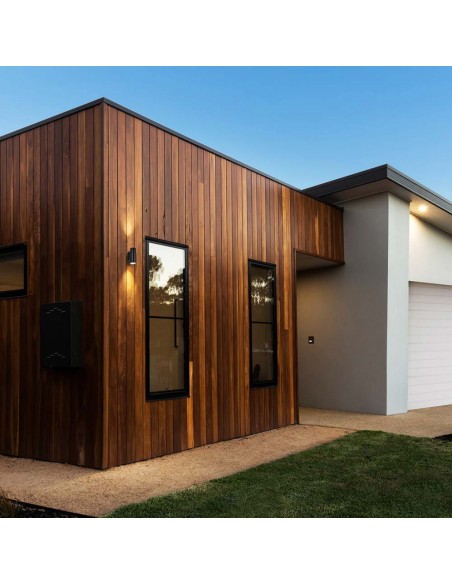 2971-Portafaretto LED Doppio da Muro Rotondo xGU e GU MR Colore Nero Opaco IP-4