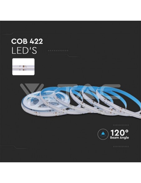 2972-Kit Strip LED COB-  RGB m con Telecomando e Alimentatore mm IP-6