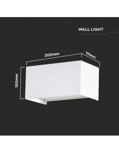 2976-Lampada LED Da Muro Rettangolare  LM/W con Doppio Fascio Luminoso Regolabile Colore Bianco  -3