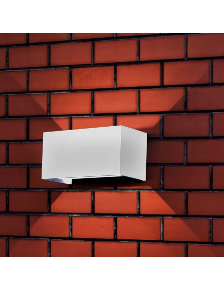 2976-Lampada LED Da Muro Rettangolare  LM/W con Doppio Fascio Luminoso Regolabile Colore Bianco  -5