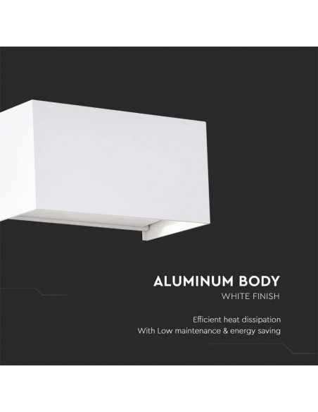 Lampada LED Da Muro Rettangolare 24W 110LM/W con Doppio Fascio Luminoso Regolabile Bianco 4000K IP65