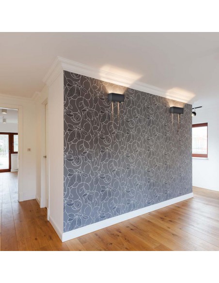 2978-Lampada LED Da Muro Rettangolare  LM/W con Doppio Fascio Luminoso Regolabile Colore Nero  -4