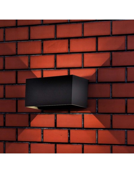 2979-Lampada LED Da Muro Rettangolare  LM/W con Doppio Fascio Luminoso Regolabile Colore Grigio  -5