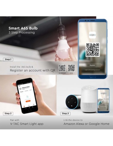 2999-Lampadina LED E  A Compatibile con Google Home e Amazon Alexa Tramite App Smart RGB e  in  Dimmerabile-6