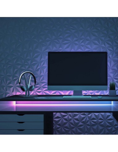 3005-Kit per Strip LED SMD /m LED/m RGB e in  metri Con Controllo Wifi Compatibile con Google Home e Amazon Alexa Dimmerabile -3