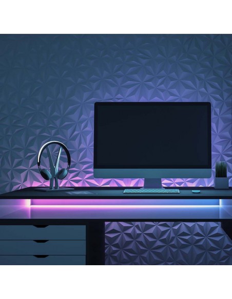 3005-Kit per Strip LED SMD /m LED/m RGB e in  metri Con Controllo Wifi Compatibile con Google Home e Amazon Alexa Dimmerabile -3