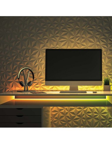 3005-Kit per Strip LED SMD /m LED/m RGB e in  metri Con Controllo Wifi Compatibile con Google Home e Amazon Alexa Dimmerabile -4