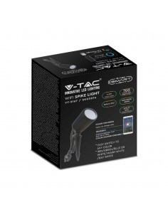 3014-Faretto LED da Giardino con Picchetto  Smart Amazon Alexa Google Home Colore Nero CCT RGB  in Dimmerabile -1 2