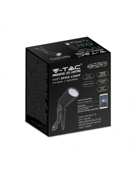 3014-Faretto LED da Giardino con Picchetto  Smart Amazon Alexa Google Home Colore Nero CCT RGB  in Dimmerabile -2