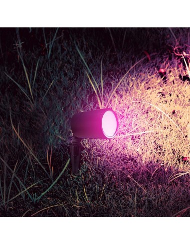 3014-Faretto LED da Giardino con Picchetto  Smart Amazon Alexa Google Home Colore Nero CCT RGB  in Dimmerabile -5