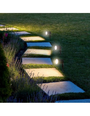 3015-Faretto LED da Giardino con Picchetto x Smart Amazon Alexa Google Home Colore Nero CCT RGB  in Dimmerabile -4