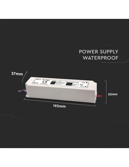 3101-Alimentatore in Plastica  V A con  Uscita e Cavi a Saldare Colore Bianco  -2
