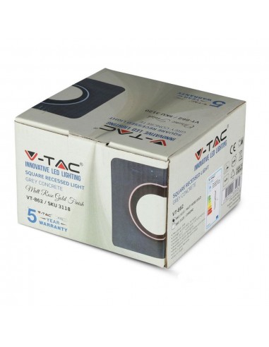 3118-Portafaretto LED da Incasso GU Corpo in Gesso Quadrato Colore Grigio con Finitura Oro Rosa-2