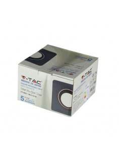 3120-Portafaretto LED da Incasso GU Corpo in Gesso Quadrato Colore Grigio con Finitura Cromata-1 2