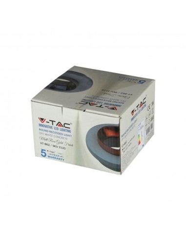 3125-Portafaretto LED da Incasso GU Corpo in Gesso Rotondo Colore Bianco con Finitura Oro Rosa-2