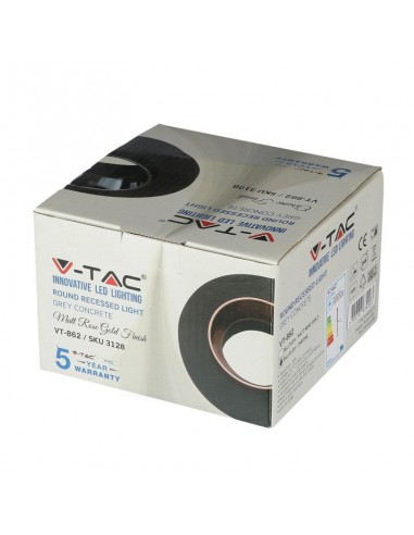 3128-Portafaretto LED da Incasso GU Corpo in Gesso Rotondo Colore Grigio con Finitura Cromata-2