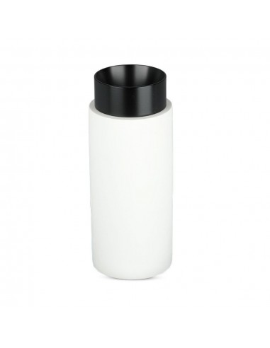3136-Portafaretto LED Montaggio a Plafone GU e GU MR Corpo in Gesso Bianco e Metallo Nero Opaco-1