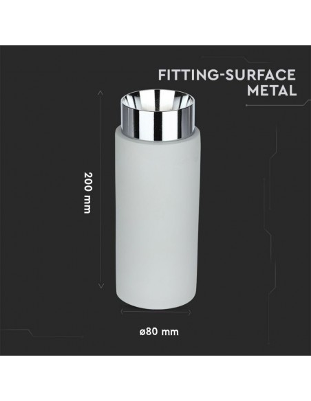 3138-Portafaretto LED Montaggio a Plafone Rotondo GU e GU MR Corpo in Gesso e Calcestruzzo Grigio e Metallo Cromato-3