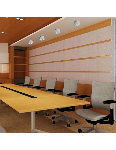 3142-Portafaretto LED GU Corpo in Gesso a Cubo Grigio Finitura Cromata-4