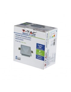 3151-Portafaretto LED da Incasso Quadrato GU e GU MR Corpo in Gesso Bianco-1 2