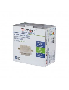 3152-Portafaretto LED da Incasso Rotondo GU e GU MR Corpo in Gesso Bianco-1 2